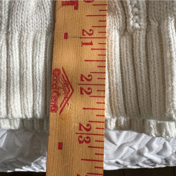 Lands’ End Drifter White Cable Knit Sweater Youth L (14–16) - Picture 14 of 16